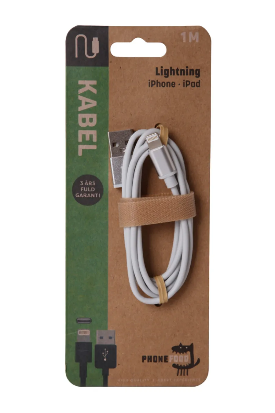 Sale PhoneFood USB-A til lightning kabel - 1 meter