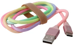 Clearance PhoneFood USB-A til USB-C kabel regnbuefarget - 1 meter