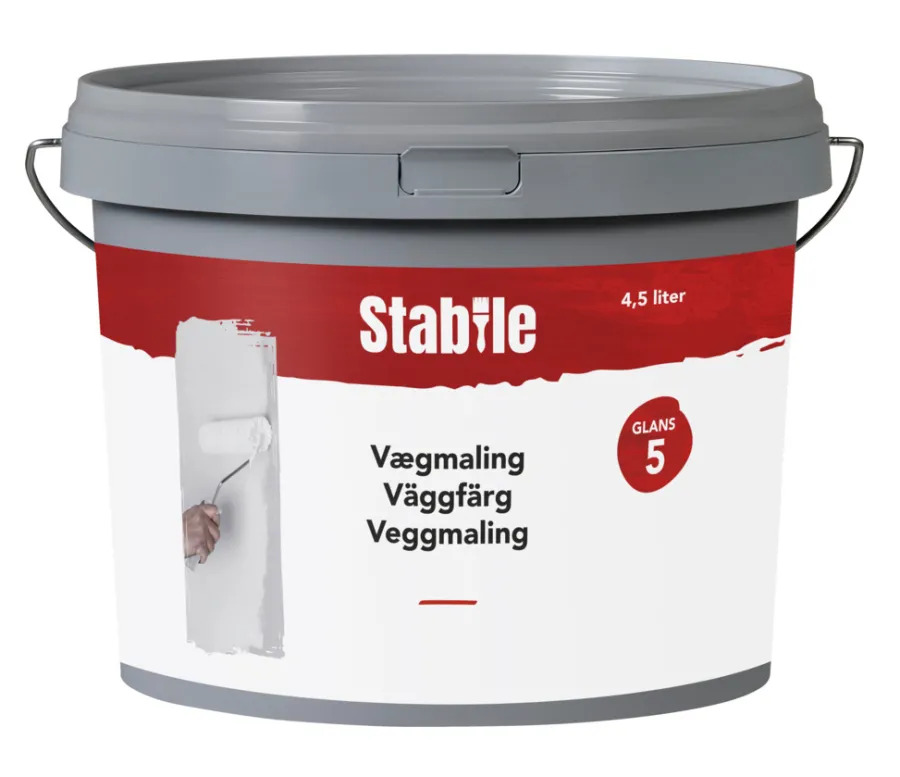 Best Stabile Veggmaling 5 4,5 liter - Hvit