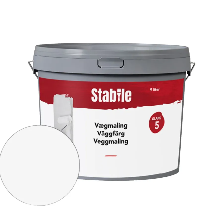 Hot Stabile Veggmaling 5 9 liter - Hvit