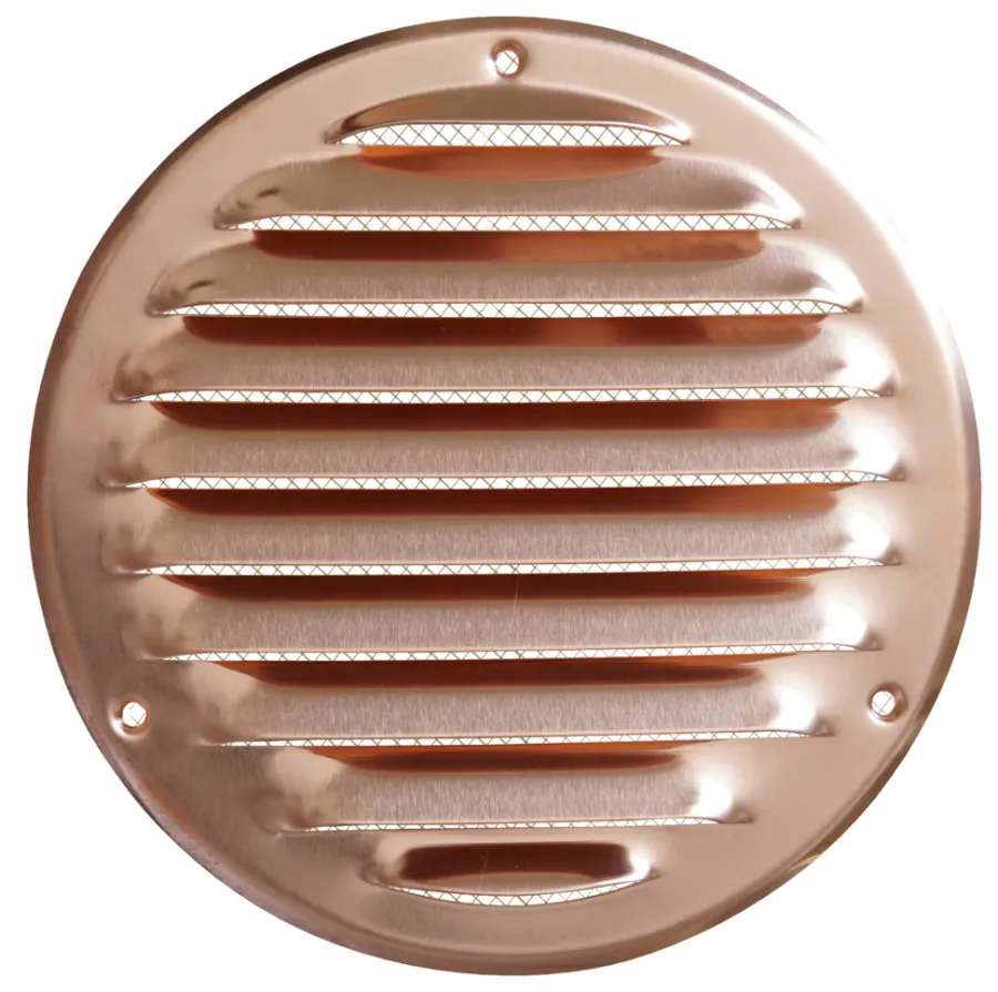 Discount Ventilrist med netting Ø165 mm - metall kobber