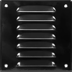 Sale Ventilrist med netting 170 x 170 mm - svart metall