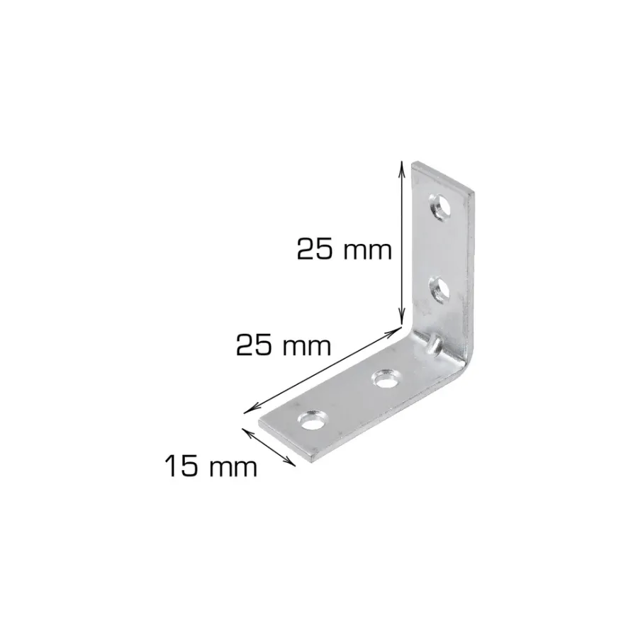 Home it Vinkelbeslag 25 x 25 x 15 mm - 2 stk.
