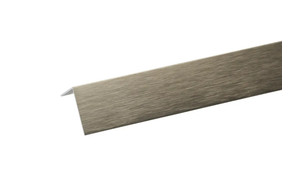 Online Vinkellist børstet aluminium 30 x 15 mm x 2 meter