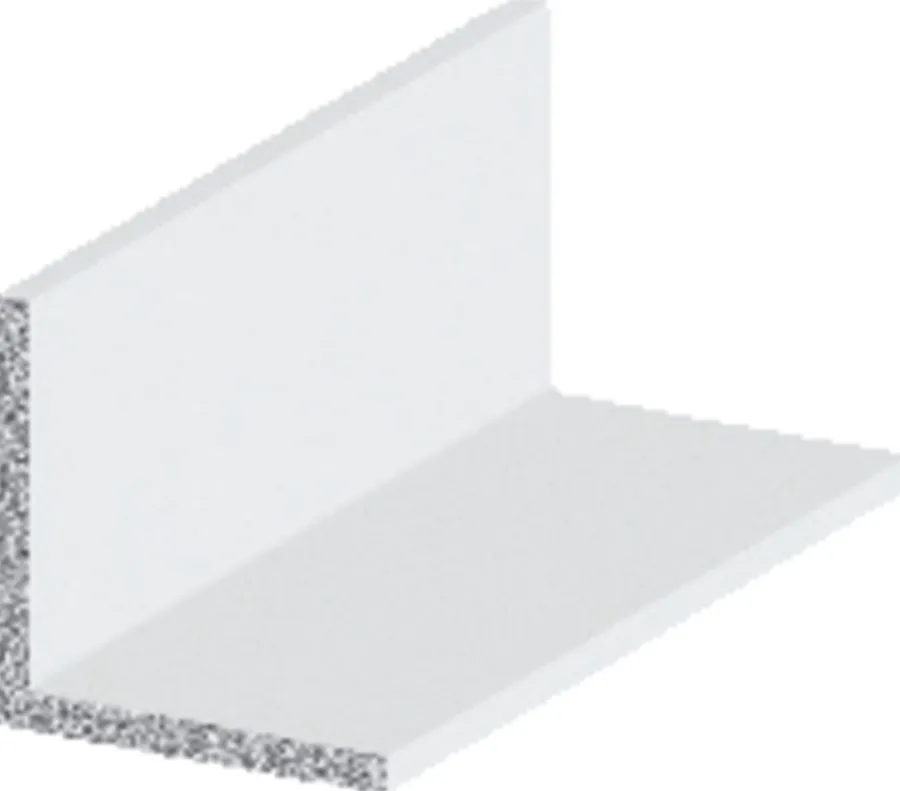 New Vinkellist hvit - 25 x 25 mm x 1 meter