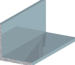 New Vinkellist sølv - 15 x 15 mm x 1 meter