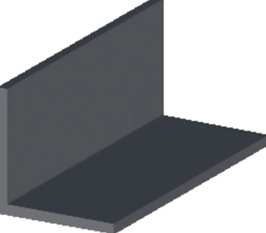 New Vinkellist svart pvc - 25 x 25 mm x 2 m
