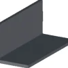Vinkellist svart pvc - 25 x 25 mm x 1 meter