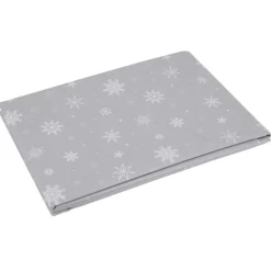 Online Stemning Voksduk med snøfnugg 140 x 320 cm Sølv