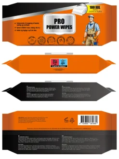 Clearance Pro Power Våtservietter ekstra store 100 stk. –