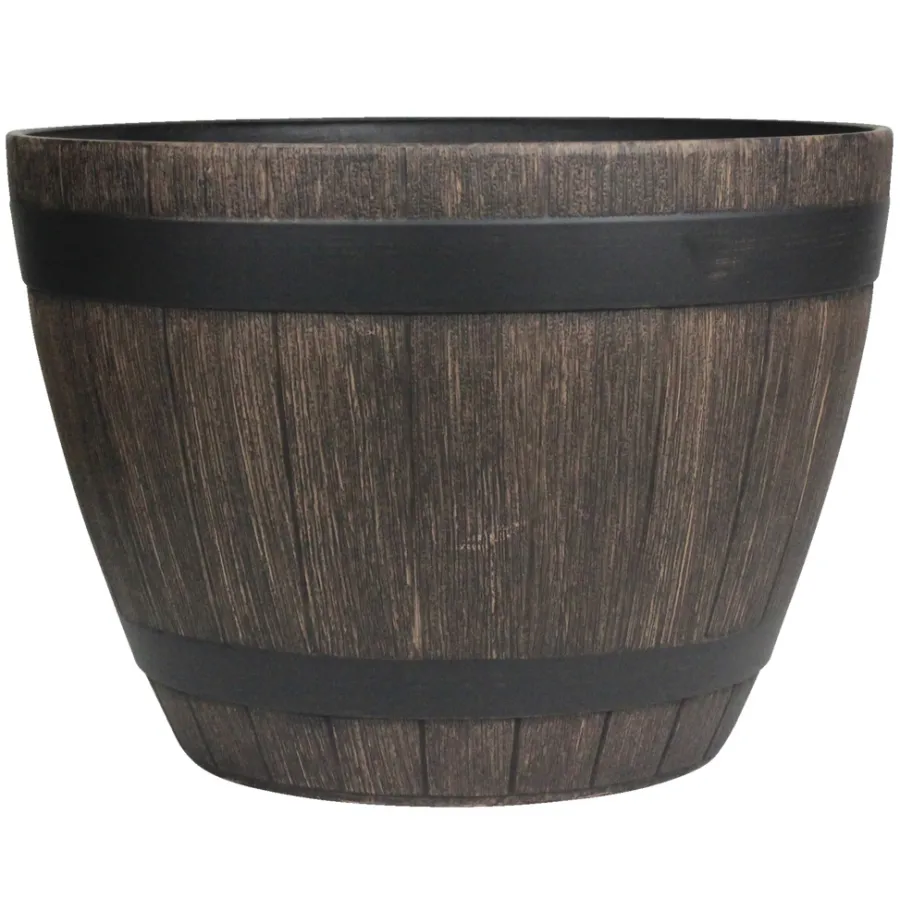New Scan-Pot Whiskytønne i trelook Ø37,5 x H26,5 cm