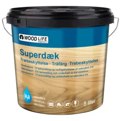 Hot Woodlife Superdekk trebeskyttelse 5 liter Hvit